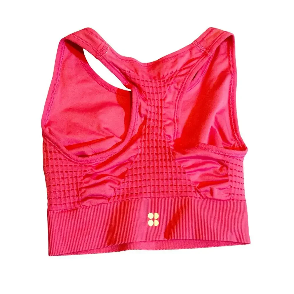 Sweaty Betty Seamless Stamina Medium Support Sports Bra Pink Size XS NWT